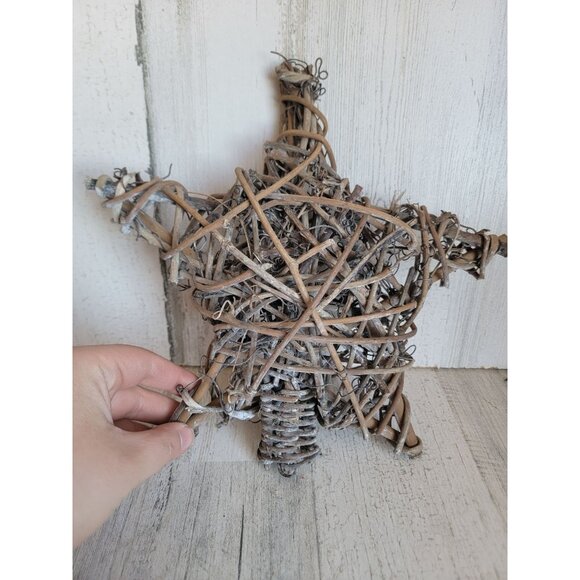 Grape vine woven branch star tree topper Xmas home decor - Picture 2 of 6